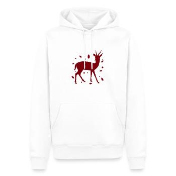 Hirsch - Wald Natur Tierschutz - Männer Premium Bio Hoodie - Weiß - Vorne - Nico (187cm)