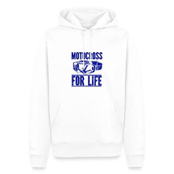 Motorcycle Motocross Bike Racing Motorsport - Men’s Premium Organic Hoodie - white - Front - Nico (187cm)