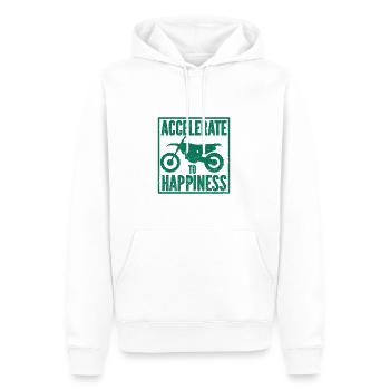 Motorrad Motocross Bike Racing Motorsport - Männer Premium Bio Hoodie - Weiß - Vorne - Nico (187cm)