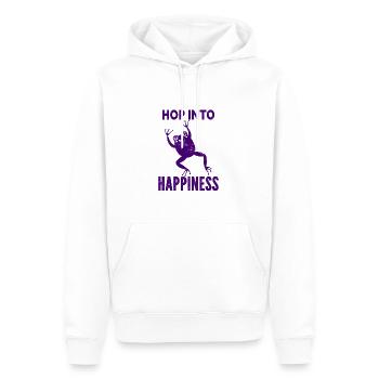 Grenouille - Animal amphibien - Sweat à capuche Premium bio Homme - blanc - Devant - Nico (187cm)