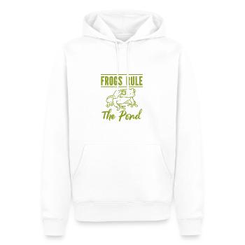 Frosch - Amphibie Tier - Männer Premium Bio Hoodie - Weiß - Vorne - Nico (187cm)