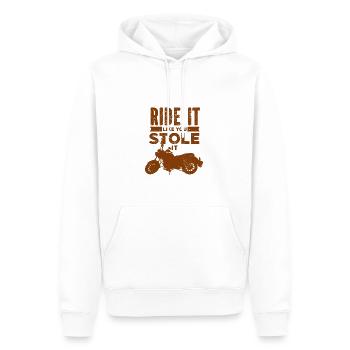 Moto Motocross Vélo de course Sport automobile - Sweat à capuche Premium bio Homme - blanc - Devant - Nico (187cm)