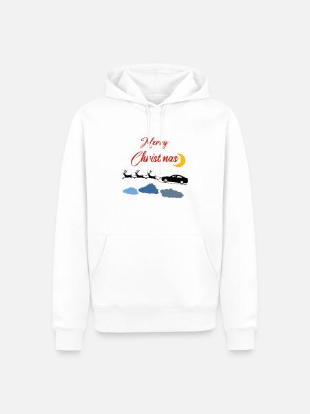 Christmas Car - Men’s Premium Organic Hoodie - white