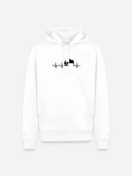 Klavier Musik Instrument - Männer Premium Bio Hoodie - Weiß