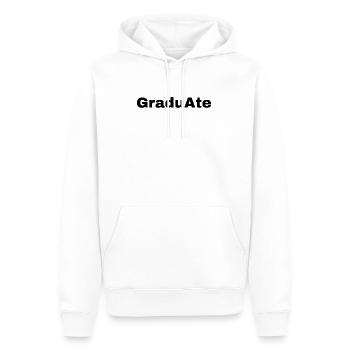 GraduAte - Déclaration - Sweat à capuche Premium bio Homme - blanc - Devant - Nico (187cm)