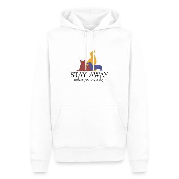 Funny quote with dog print | Illustration - Men’s Premium Organic Hoodie - white - Front - Nico (187cm)