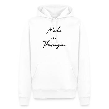 made in thüringen - Männer Premium Bio Hoodie - Weiß - Vorne - Nico (187cm)