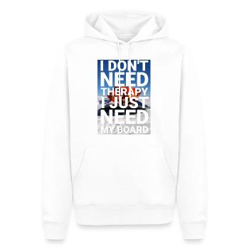 Thérapie de conduite - Sweat à capuche Premium bio Homme - blanc - Devant - Nico (187cm)