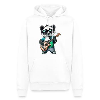 Panda Wippe - Männer Premium Bio Hoodie - Weiß - Vorne - Nico (187cm)