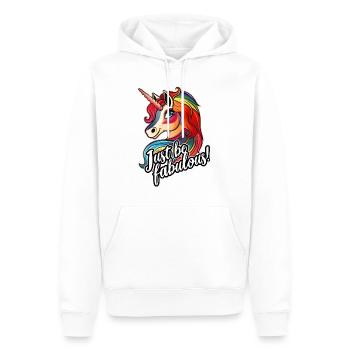 Pride Unicorn - Männer Premium Bio Hoodie - Weiß - Vorne - Nico (187cm)