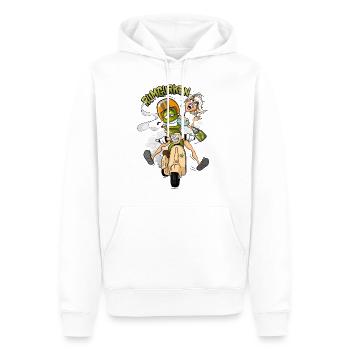 Rumgurken - Männer Premium Bio Hoodie - Weiß - Vorne - Nico (187cm)