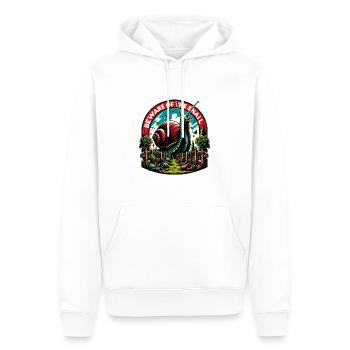 Escargot géant, désastre d’escargot, escargot de jardin - Sweat à capuche Premium bio Homme - blanc - Devant - Nico (187cm)