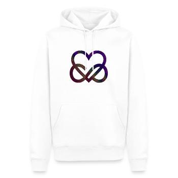 Herz Symbol Bunte Wellen Infinity Heart Liebe - Männer Premium Bio Hoodie - Weiß - Vorne - Nico (187cm)