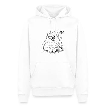 Pomeranian - Zwergspitz Motiv Shirts &Accessoires - Männer Premium Bio Hoodie - Weiß - Vorne - Nico (187cm)