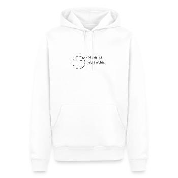 Nichts ist nicht nichts - Theoretische Physik - Männer Premium Bio Hoodie - Weiß - Vorne - Nico (187cm)