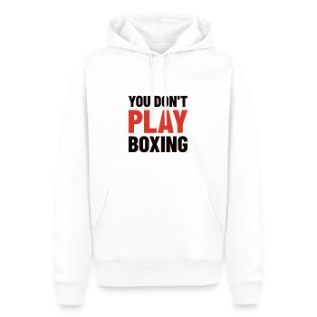 Boxkämpfer, Boxsport, Boxen Geschenkidee - Männer Premium Bio Hoodie - Weiß - Vorne - Nico (187cm)