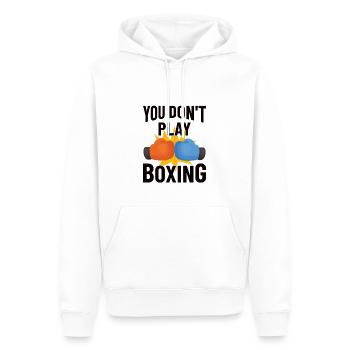 Boxkämpfer, Boxsport, Boxen Geschenkidee - Männer Premium Bio Hoodie - Weiß - Vorne - Nico (187cm)