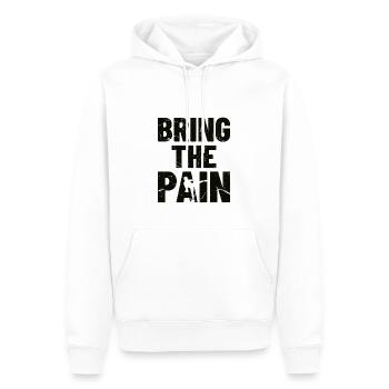 BRING THE PAIN - Boxen, Fightwear Geschenkidee - Männer Premium Bio Hoodie - Weiß - Vorne - Nico (187cm)