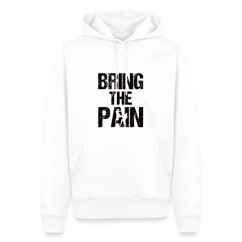 BRING THE PAIN - Boxen, Fightwear Geschenkidee - Männer Premium Bio Hoodie - Weiß - Vorne - Nico (187cm)