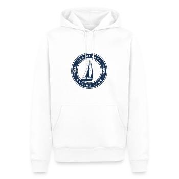 Glenan Segeln - Männer Premium Bio Hoodie - Weiß - Vorne - Nico (187cm)