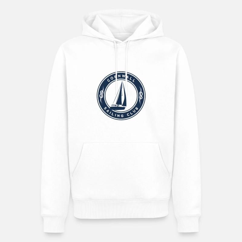 Cornwall sailing - Sweat à capuche Premium bio Homme - blanc