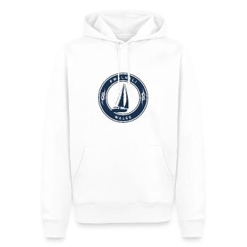 PWLLHELI WALES - Männer Premium Bio Hoodie - Weiß - Vorne - Nico (187cm)