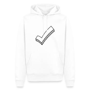 Haken dran - Männer Premium Bio Hoodie - Weiß - Vorne - Nico (187cm)