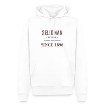 Seligman since 1896, Arizona, road 66 USA, Auto - Männer Premium Bio Hoodie - Weiß - Vorne - Nico (187cm)