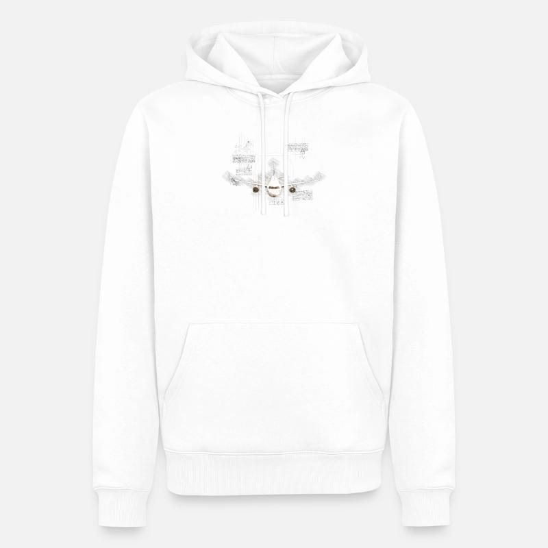 Leonardo Da Vinci's Flugzeug - Männer Premium Bio Hoodie - Weiß
