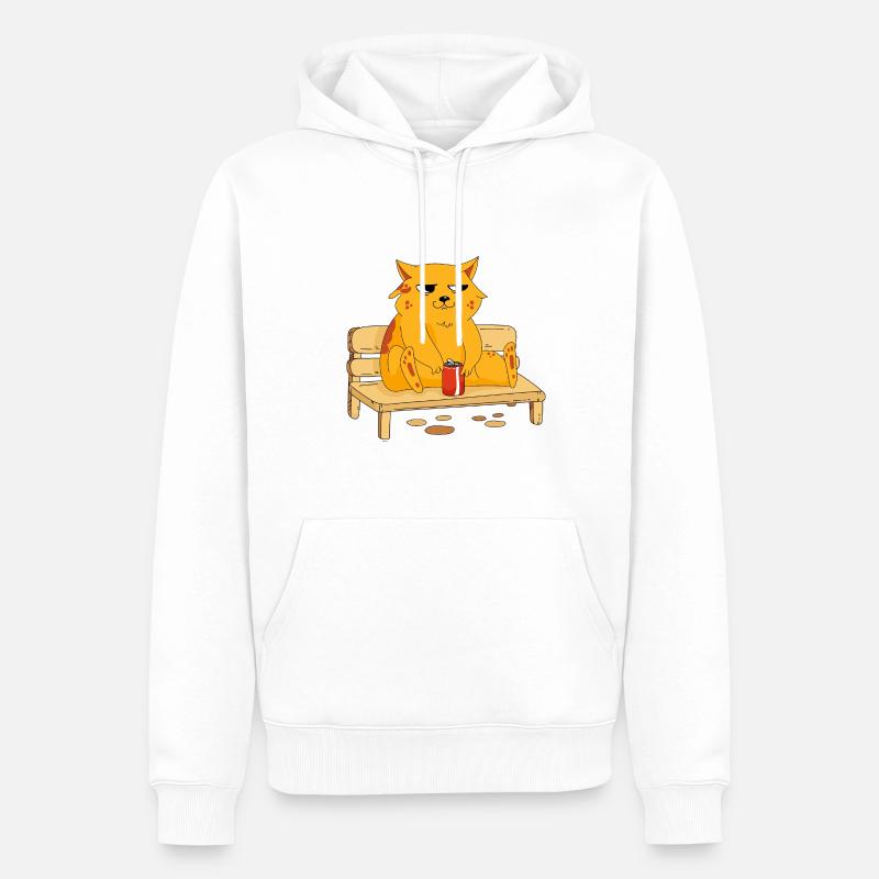 Juste de la bonne humeur - Sweat à capuche Premium bio Homme - blanc