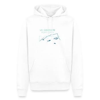 J'peux pas, j'ai plongée sur à Port Cros. - Sweat à capuche Premium bio Homme - blanc - Devant - Nico (187cm)