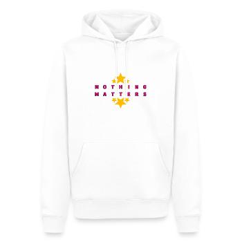 nothing matters - Männer Premium Bio Hoodie - Weiß - Vorne - Nico (187cm)