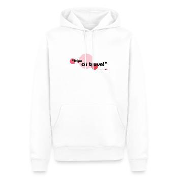 Espressioni Dialettali 01 - Felpa con cappuccio ecologica premium da uomo - bianco - Fronte - Nico (187cm)