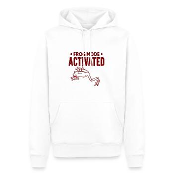 Frosch - Amphibie Tier - Männer Premium Bio Hoodie - Weiß - Vorne - Nico (187cm)