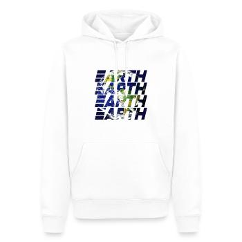 Erd-Design - Männer Premium Bio Hoodie - Weiß - Vorne - Nico (187cm)