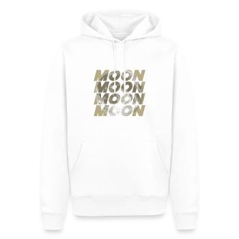 Mond-Design - Männer Premium Bio Hoodie - Weiß - Vorne - Nico (187cm)