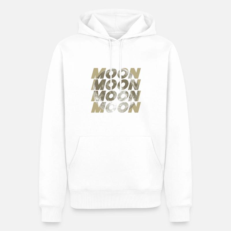 Conception de la Lune - Sweat à capuche Premium bio Homme - blanc