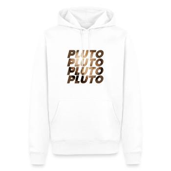 Pluto Design - Männer Premium Bio Hoodie - Weiß - Vorne - Nico (187cm)