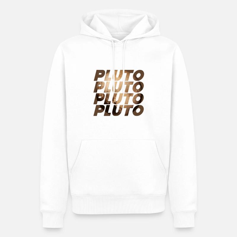 Conception de Pluton - Sweat à capuche Premium bio Homme - blanc