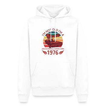 Je ne suis pas vieux je suis un classique - Sweat à capuche Premium bio Homme - blanc - Devant - Nico (187cm)