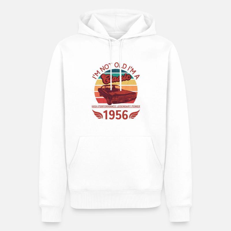 Je ne suis pas vieux je suis un classique - Sweat à capuche Premium bio Homme - blanc