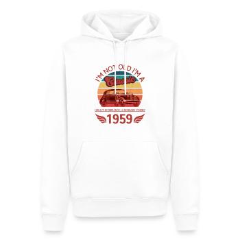 Ich bin nicht alt - Männer Premium Bio Hoodie - Weiß - Vorne - Nico (187cm)