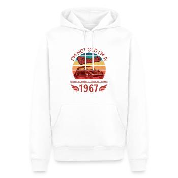 Ich bin nicht alt - Männer Premium Bio Hoodie - Weiß - Vorne - Nico (187cm)