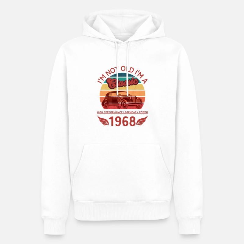 Je ne suis pas vieux - Sweat à capuche Premium bio Homme - blanc