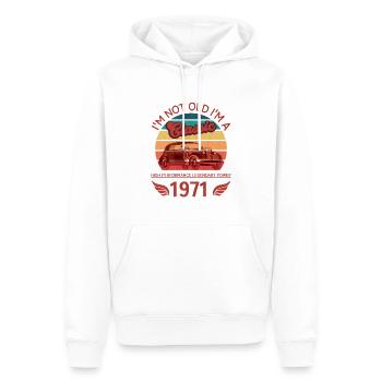 Ich bin nicht alt - Männer Premium Bio Hoodie - Weiß - Vorne - Nico (187cm)