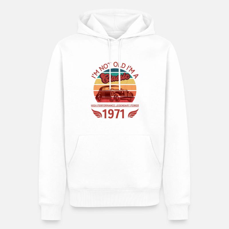 Je ne suis pas vieux - Sweat à capuche Premium bio Homme - blanc