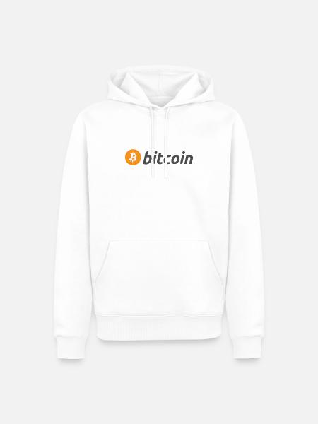 BTC Logo – Bitcoin Symbol - Men’s Premium Organic Hoodie - white
