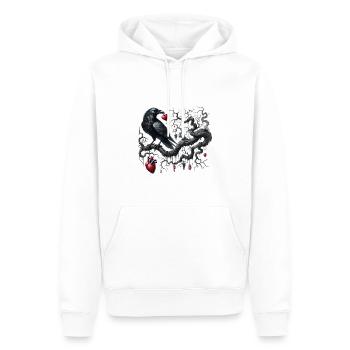 Romance sombre : Esthétique gothique - Sweat à capuche Premium bio Homme - blanc - Devant - Nico (187cm)