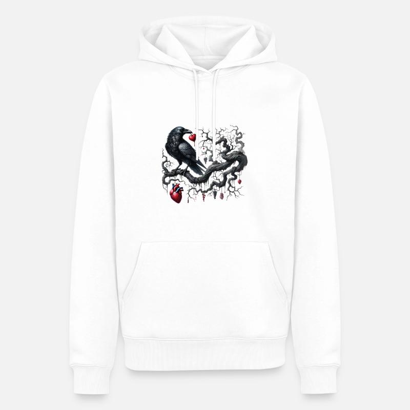 Dark Romance: Gothic-Ästhetik - Männer Premium Bio Hoodie - Weiß