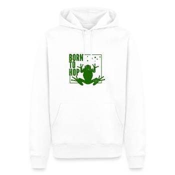 Frosch - Amphibie Tier - Männer Premium Bio Hoodie - Weiß - Vorne - Nico (187cm)